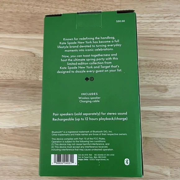 NWT Kate Spade New York Target Exclusive Polka Dot Portable Bluetooth Speaker - Picture 6 of 12